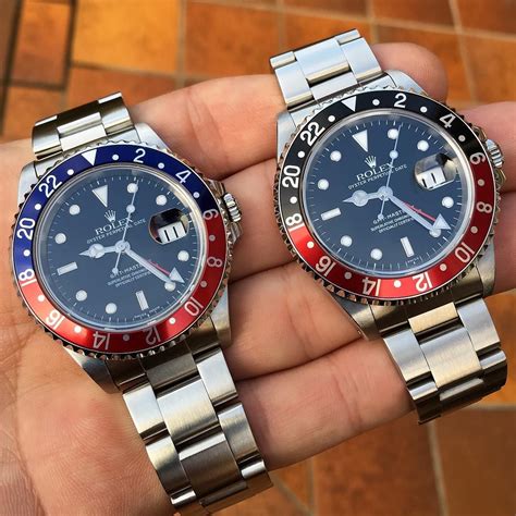 rolex gmt pepsi vs coke